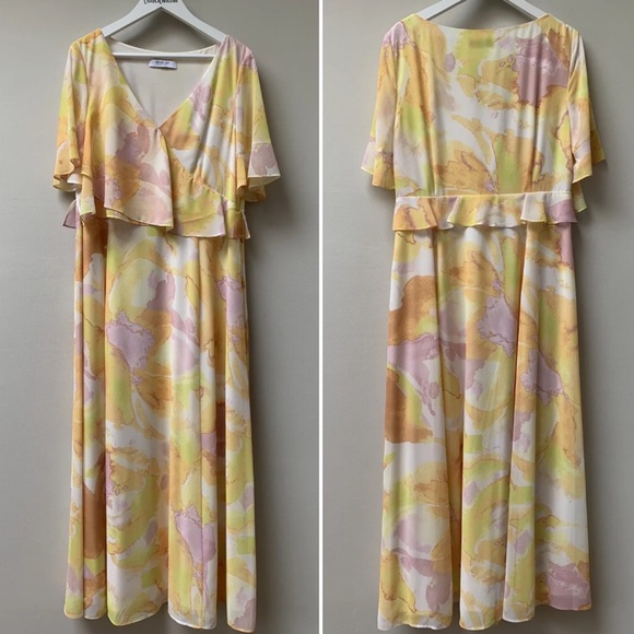 Jacques Vert floral maxi dress size 12 - Picture 2 of 8